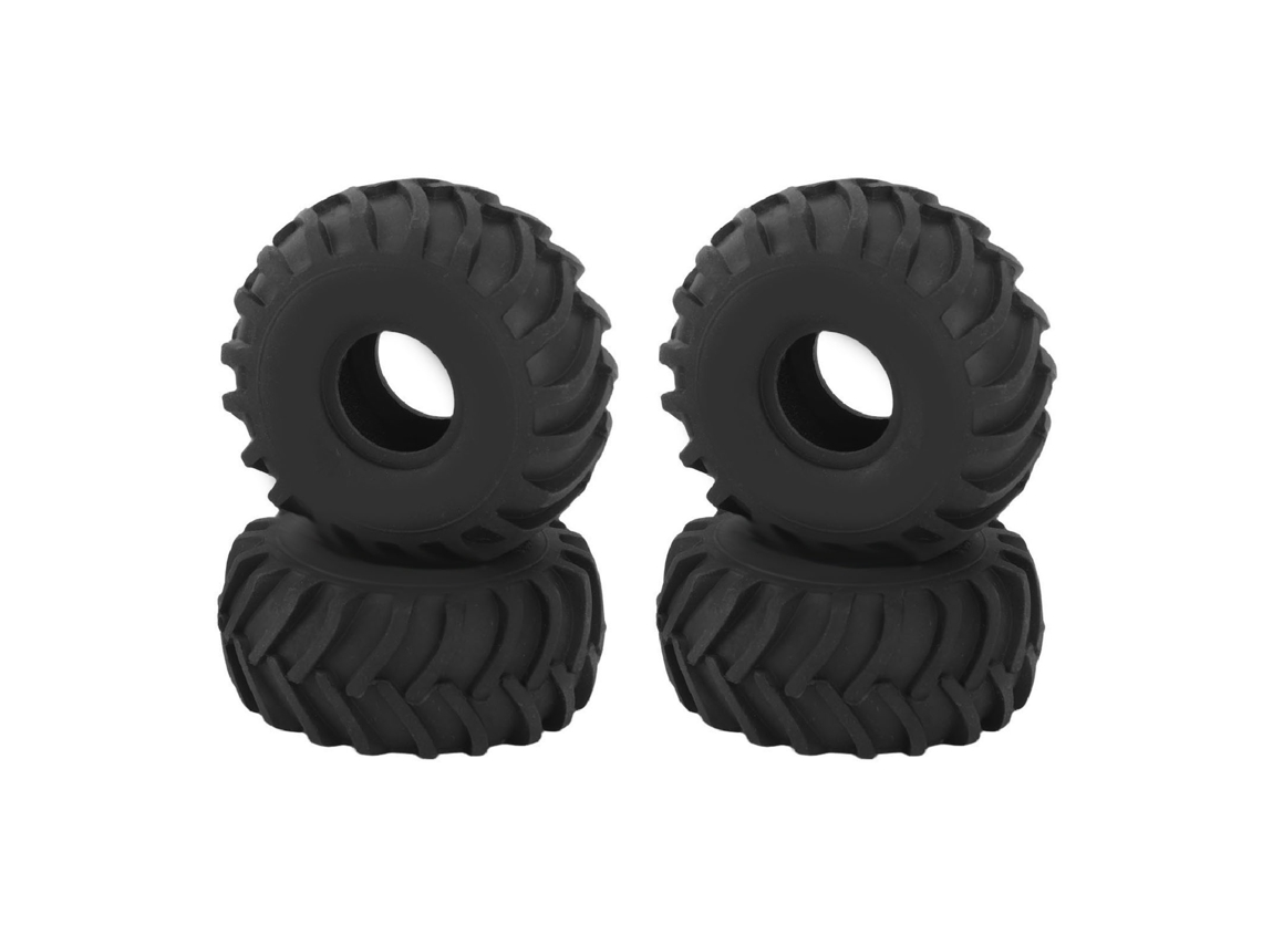 4 Unidades Pneus De Borracha Para Rodas Rc 1.0 Polegadas Antiderrapantes Aderência Superior