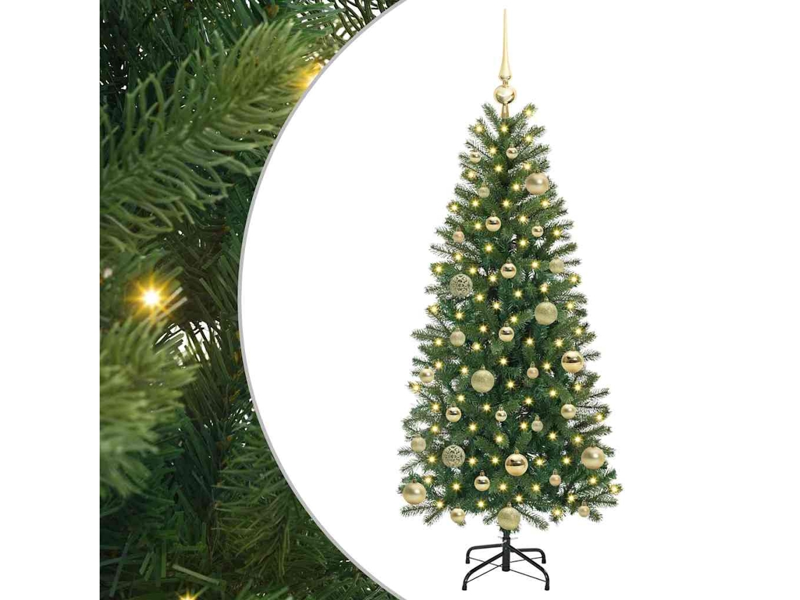 Conjunto 1 Árvore Artificial Vidaxl Verde Plástico (120 Cm)