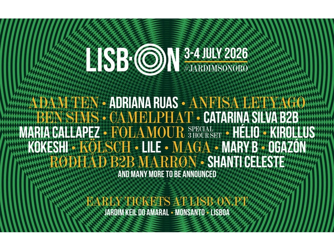Bilhete LISB-ON JARDIMSONORO 2026