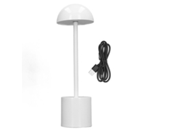 2026 lâmpada de Mesa Sem Fio Recarregável 2000mah Led 3 Cores Regulável Usb para Sala, Lar, Restaurante Branca