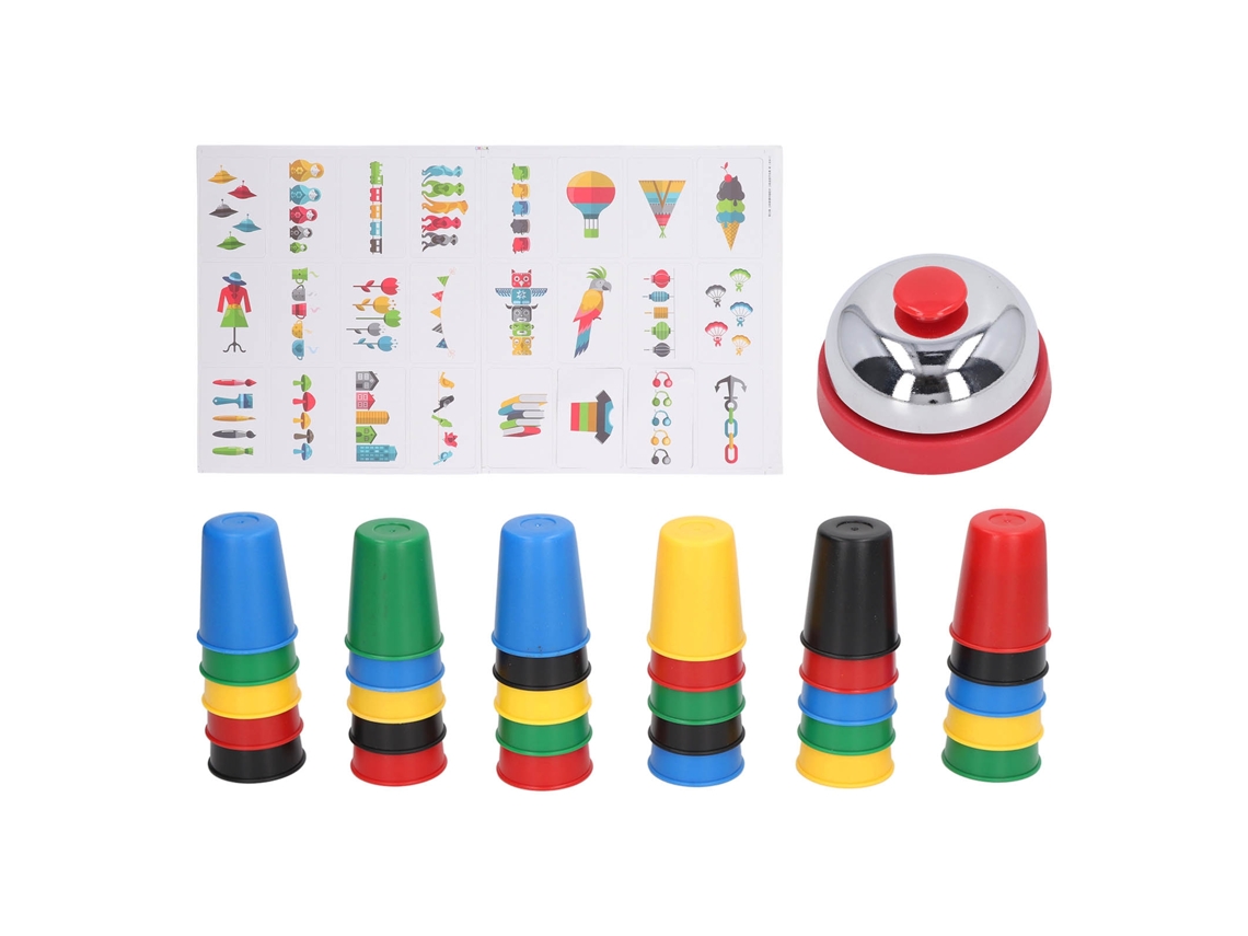 Juego De Cubos Apilables Con Tarjetas Juguete Educativo Temprano Interactivo Colorido Para Bebés