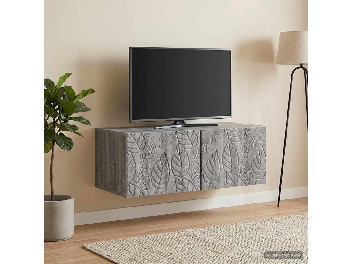 Vidaxl Gabinete De Tv De Parede 78,5 X 41 X 30 Cm Sonoma Cinzento