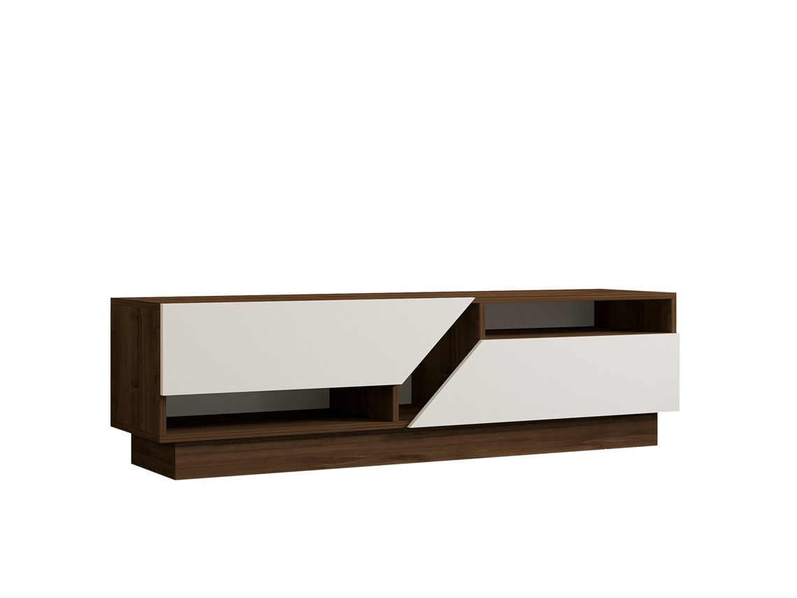 Suporte De Tv Em Madeira Koza 160 X 40 X 45 Cm Nogueirabranco Hanah Home