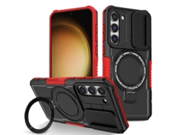 Capa Zruxe Compativel Com Samsung Galaxy S23 5g (camshield - Magsafe - Tpu - Híbrido - Pc - Vermelho)