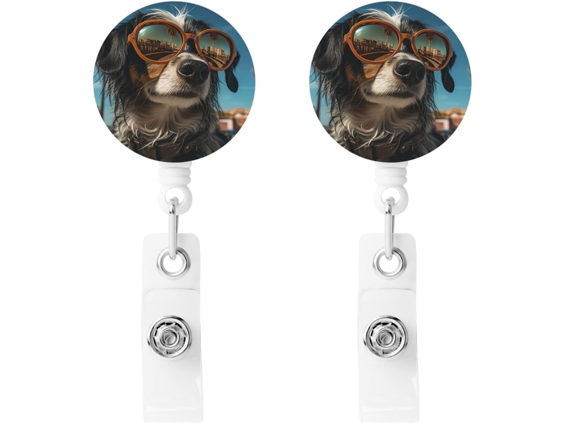 Porta Crachás Retráteis Cães, Porta Crachás Engraçados Enfermeiras Com Clipe, Porta Carrinhos de Identificação