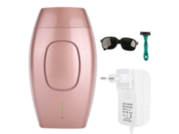 Depilador a laser IPL indolor para o corpo e áreas íntimas, modelo 2026, na cor rosa.