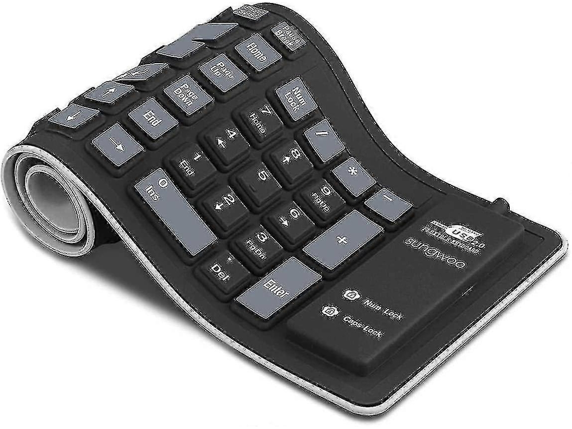 Teclado De Silicone Enrolável, Teclado Macio Totalmente Selado, Leve, Portátil, Teclado Com Fio Usb, Dobrável, À Prova Dágua E Flexível Ly Ebike
