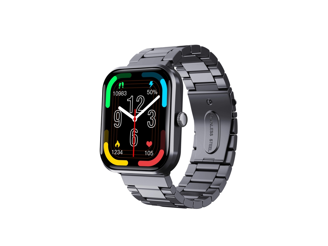 Smartwatch Chronus Com Alertas De Temperatura Ecrã De 1,9 Polegadas E 108 Modos Desportivos Preto
