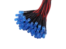 Laxiscreed Led Azul Difuso De 5mm Com Fios Pré-conectados E Alimentação Dc12v Para Iluminação Colorida
