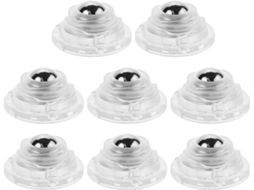 Rodízios Giratórios Adesivos Em Miniatura, 4 Peças, 3 Esferas, Aço E Abs, Para Caixas De Armazenamento E Latas De Lixo,