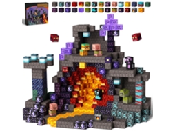Conjunto de Blocos de Construção Magnéticos Mundo da Mina, Brinquedo Sensorial Stem Caverna Mágica MDUG
