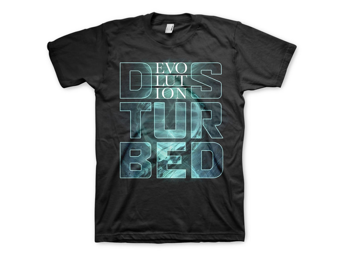 T-Shirt ROCK OFF Disturbed - Evolution Preto (Tamanho: M)