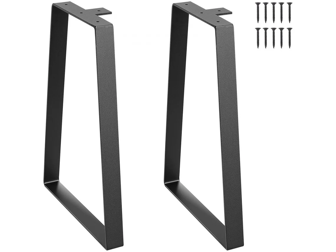 Conjunto de 2 Pernas para Móveis de Aço Sólido Trapezoidal VEVOR 406Mm para Mesas de Centro Diy
