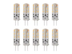 2026 10 Peças de Bombilla Led G4 1.5w Dc12v Branco Quente 3000k 110lm para Iluminação de Armários e Pátio