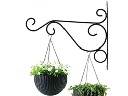 Suporte De Parede Para Plantas 25x21 Cm,ferro Preto,gancho Para Pendurar Vasos E Lanternas,decoração Jardim E Casa Btforus