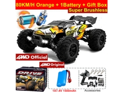 Carro Rc 4wd Brushless 50 80km/h Alta Velocidade Caminhão Off Road Brinquedo Adulto Criança Laranja Aeuzwr