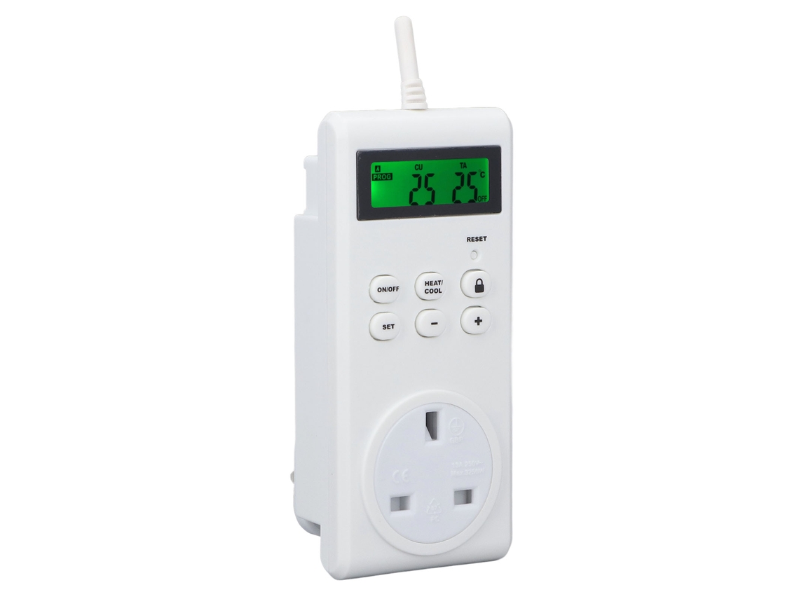 Tomada Programável Sem Fios Laxiscreed Com Controlo De Temperatura Automática E Compatível Com Plugs Padrão Britânico