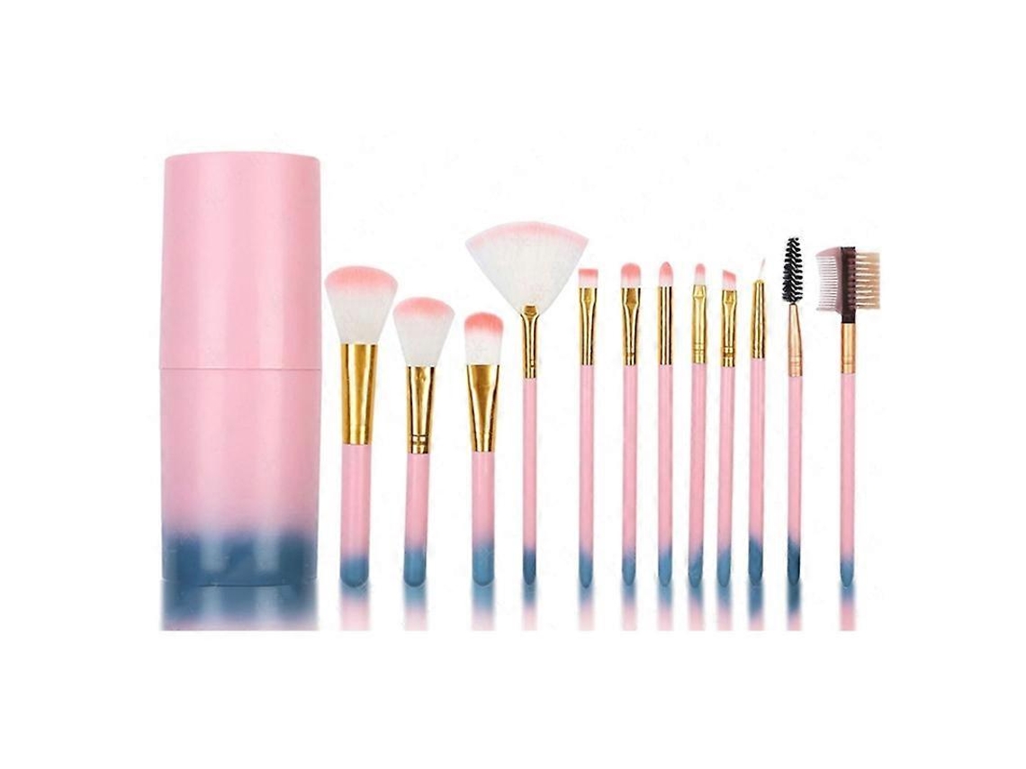 12 Pincéis De Maquiagem, Base, Pó, Sombra, Pincéis Cosméticos Com Armazenamento Para C Everley891
