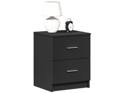 Vidaxl Mesas De Cabeceira 2 Pcs Com 2 Gavetas 40x36x50 Cm Preto