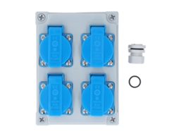 Tomada De Parede Europeia 4p Ip44 Impermeável Distribuidor De Energia 250v 16a Para Jardim Garagem Banheiro