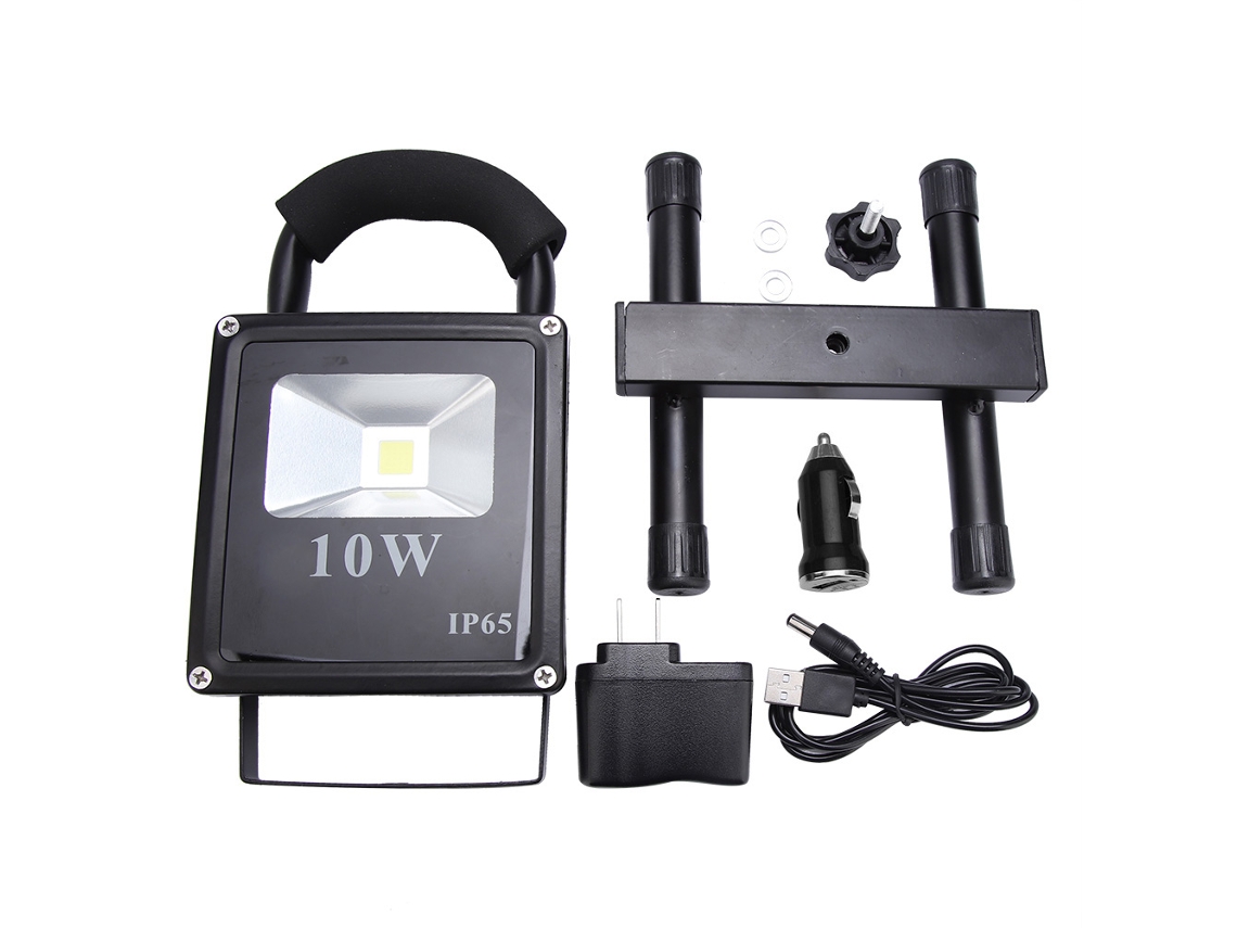 Rebe-linterna Led Portátil De 10w Multifunção Para Camping E Exterior, Lâmpada De Trabalho E Tenda (preto)