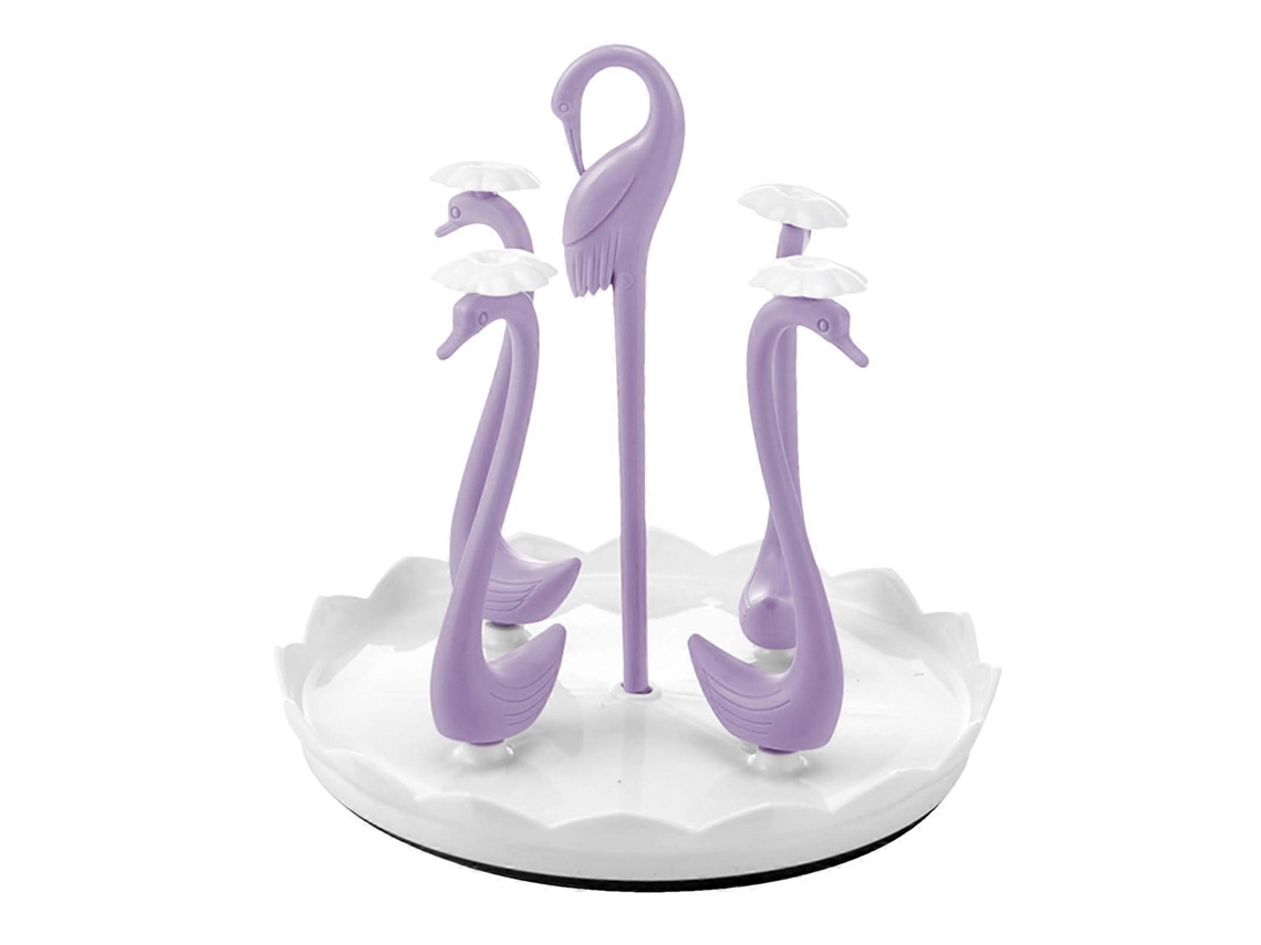 Escorredor De Garrafas Em Formato De Cisne Para Bancada E Pia, Elegante E Compacto Para Cozinha, Com Capacidade Para 4 Xícaras.