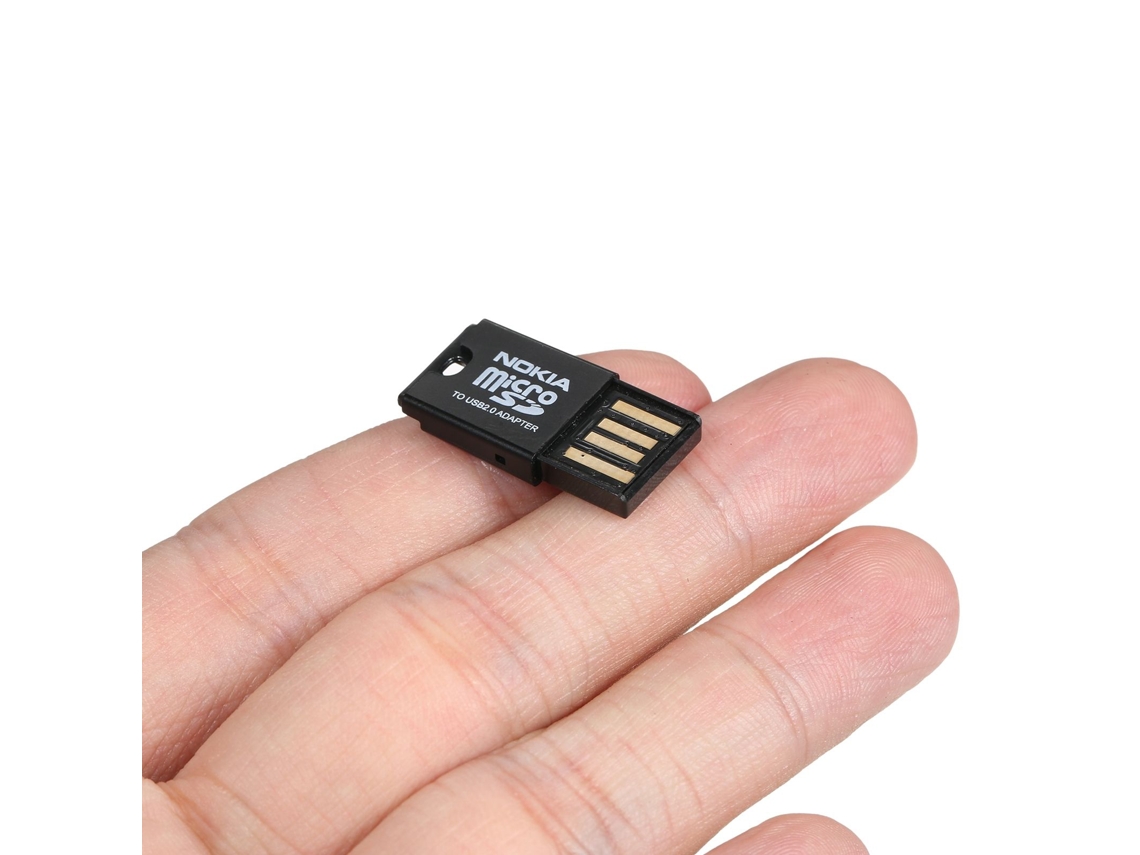 Adaptador De Leitor De Cartão Usb 2.0 Portátil Da Nokia Para Sd, Sdhc, Sdxc Luz Dourada
