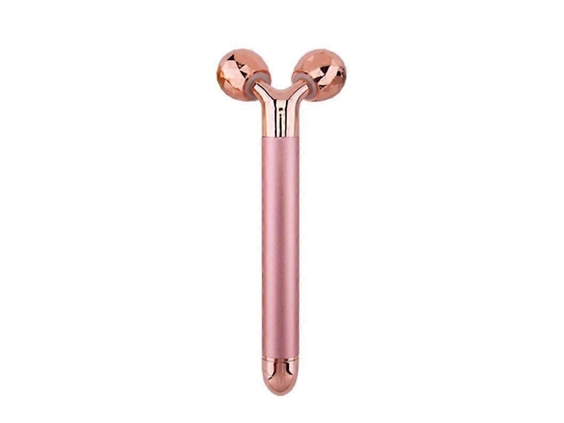 Massageador Facial Elétrico com Rolo de Jade 3d e Quartzo Rosa GOKOCO