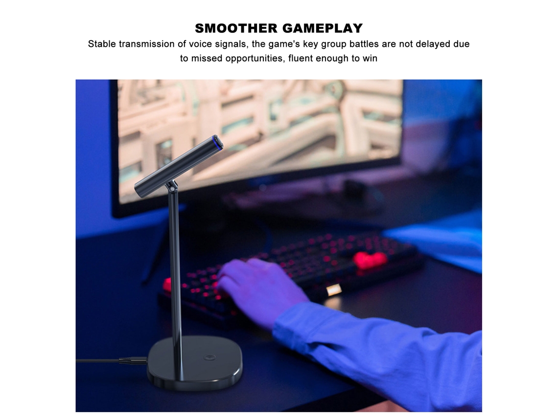 Aetheria microfone Usb de Mesa com Redução de Ruído e Chaves Táteis Omnidirecional 360 Graus para Computador Pc