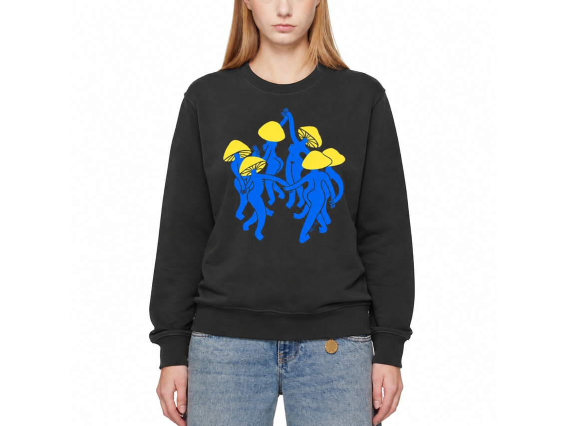 Rockinstone Mushroom Dance Classic Sweatshirt Unique Designer Style