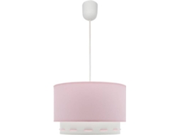 Candeeiro de Teto FABRILAMP Trazos (Rosa - E27 - Máx. 60W - Tecido)