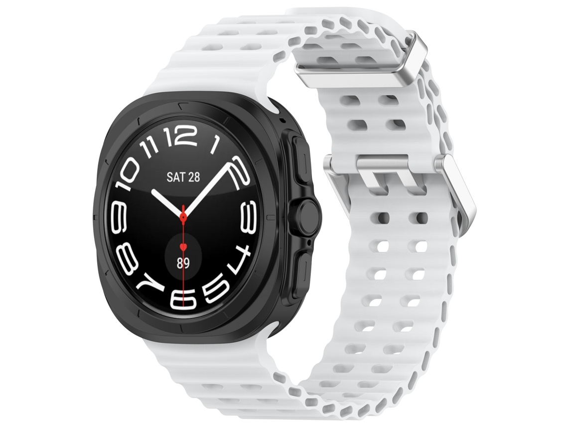 Pulseira de silicone branca para Samsung Galaxy Watch Ultra2 47mm