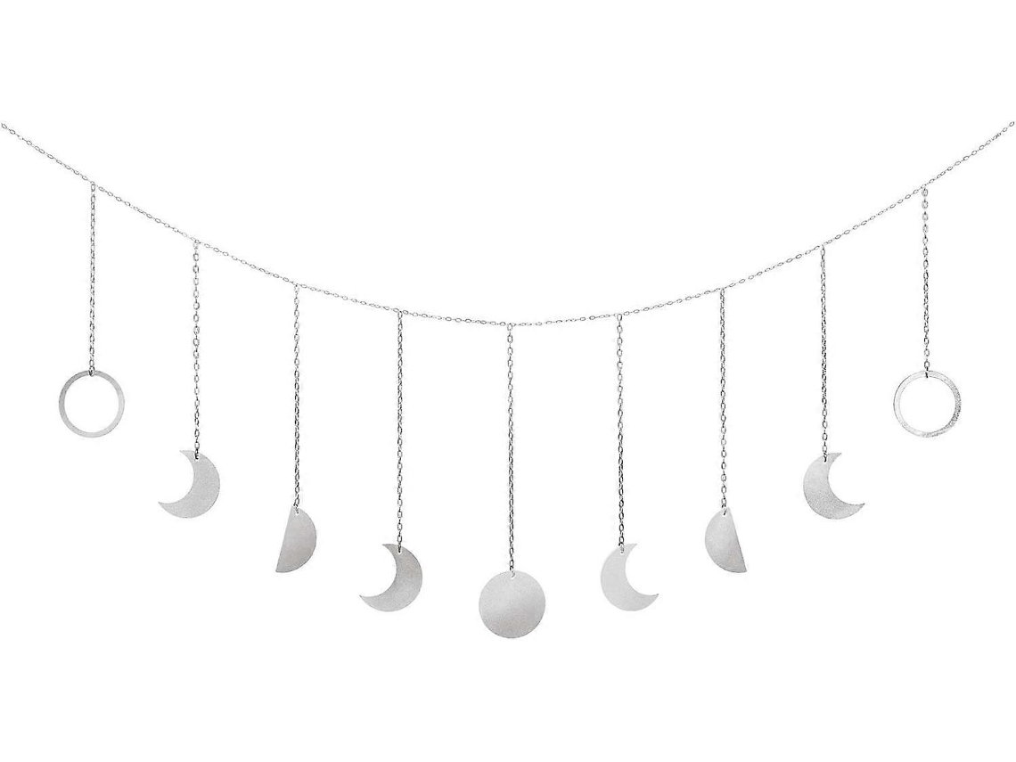 Rebe banner de Arte Estético de Luna para Habitación Niña, Salón, Dormitorio, Oficina, Regalo de Cumpleaños, Plata, 200cm