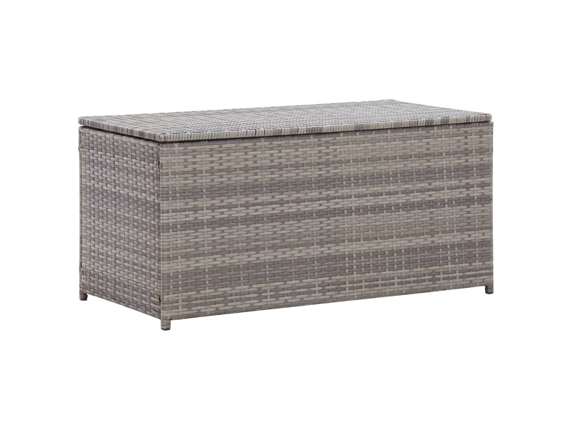 Caixa De Arrumação Para Jardim Vidaxl Cinzeto Rattan / Vime (100x50x50 Cm)