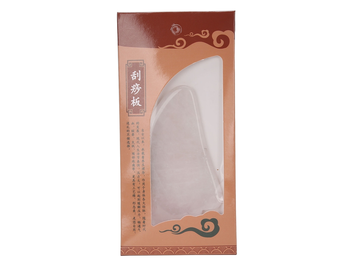 Ferramenta De Massagem Gua Sha De Quartzo Rosa Para Rosto E Corpo