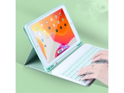 Lurelia Capa Com Teclado Bluetooth Para Samsung Tab S7fe 12.4 Com Retroiluminação, Verde