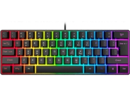 Teclado Gamer Com Fio Ultracompacto E Retroiluminado, Mini Teclado À Prova Dágua Com 61 Teclas Ly Ebike