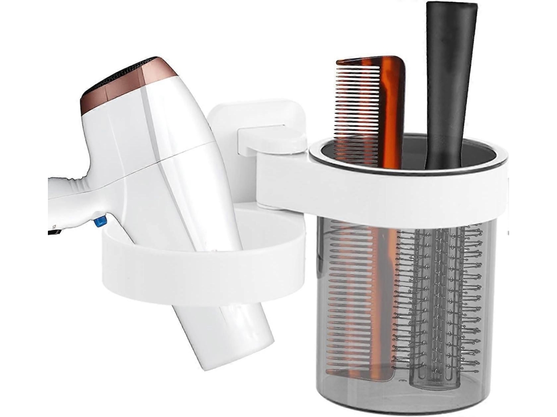 Suporte para Secador de Cabelo Parede com Organizador Armazenamento Ferramentas Cabelo, S Ecador Autoadesivo GOKOCO