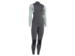 Terno de Neoprene Feminino Manga Longa com Zíper no Peito Amaze Core 3/2 Mm Cinzento Lion