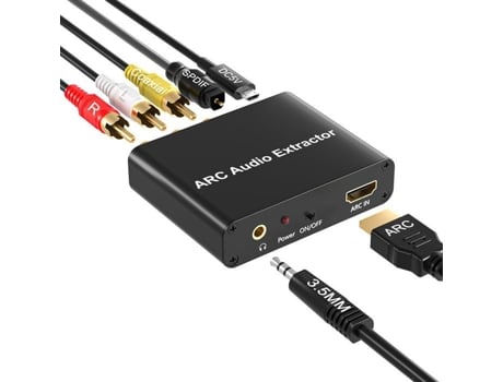 Adaptador Hdmi Arc, Extrator De àudio Arc Com Toslink Spdif/coaxial Digital àptico E 3,5 Mm L/r Estéreo Conversor Handeiu