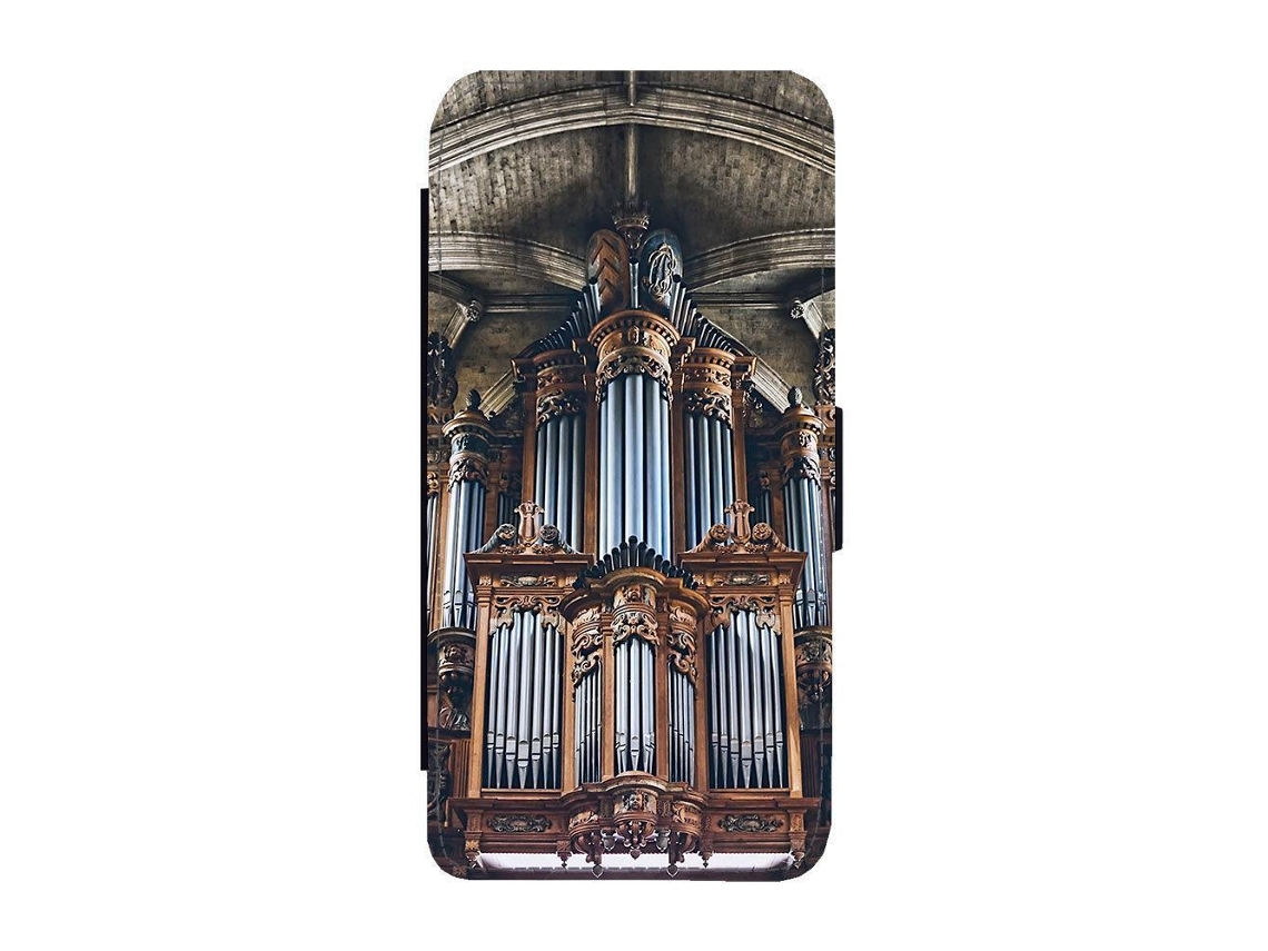 Capa Flip Para Iphone 17 Com Estampa De Órgão De Igreja