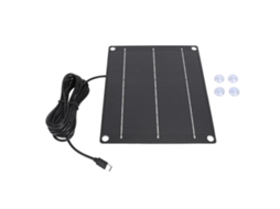 Painel Solar De 6w De Silício Monocristalino, Carregador Solar Portátil Externo Para Câmera De Segurança