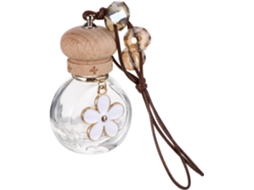 Pingente De Aromatizador De Carro Para Pendurar, 6ml, Em Vidro E Madeira, Com Cordão.