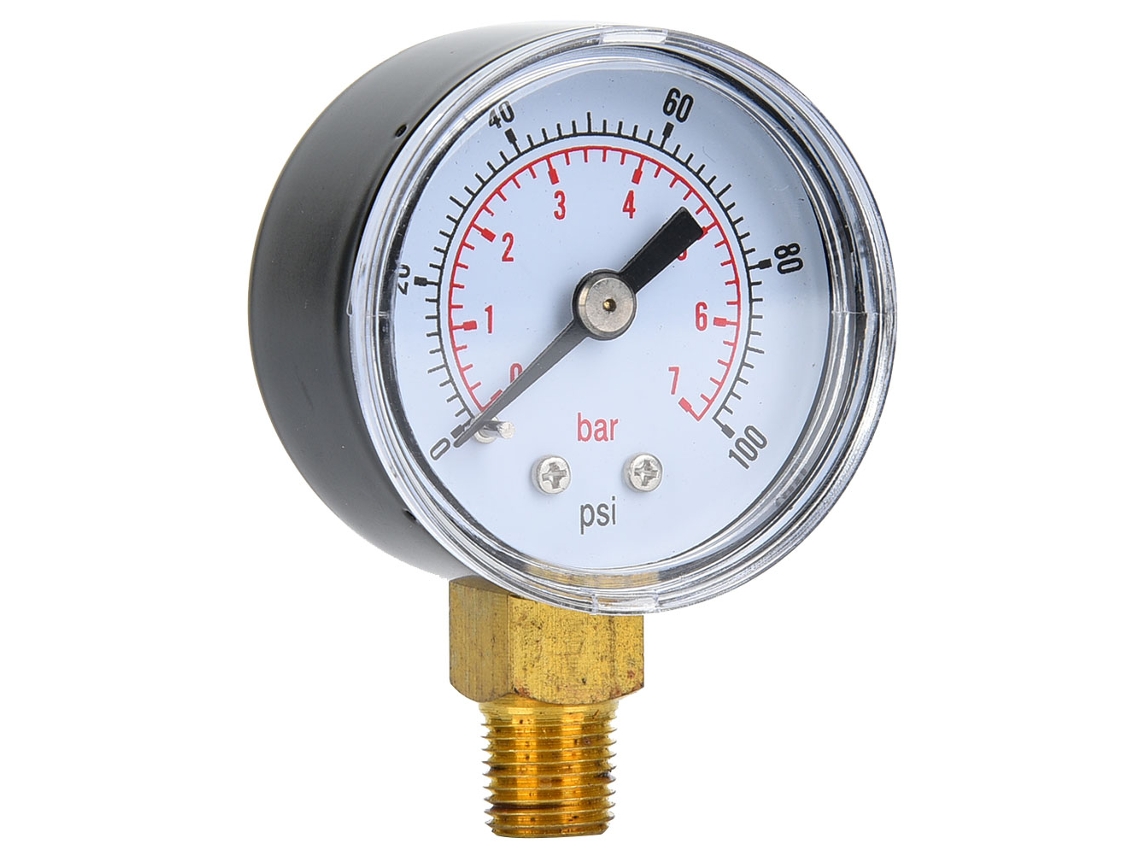 Manômetro De Pressão Com Conexão Inferior 1/8 Bspt
