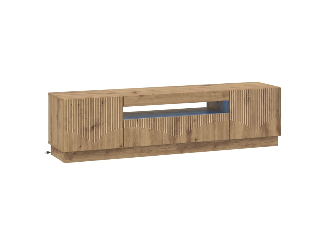 Vidaxl Gabinete De Tv Led Carvalho Arttisan Derivados De Madeira