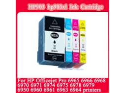4colors-para Hp903 Hp903xl Cartucho De Tinta Compatível Para Hp Officejet Pro 6950 6960 6961 6963 6964 6975 6978 6979 6965 6966 6968 Impressoras