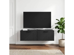 Vidaxl Gabinete De Tv De Parede Preto 98 X 41 X 30 Cm