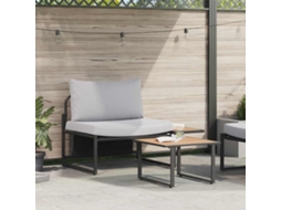 Vidaxl Conjunto De Sofá De Jardim 2 Unid. Cinzento-claro Aço