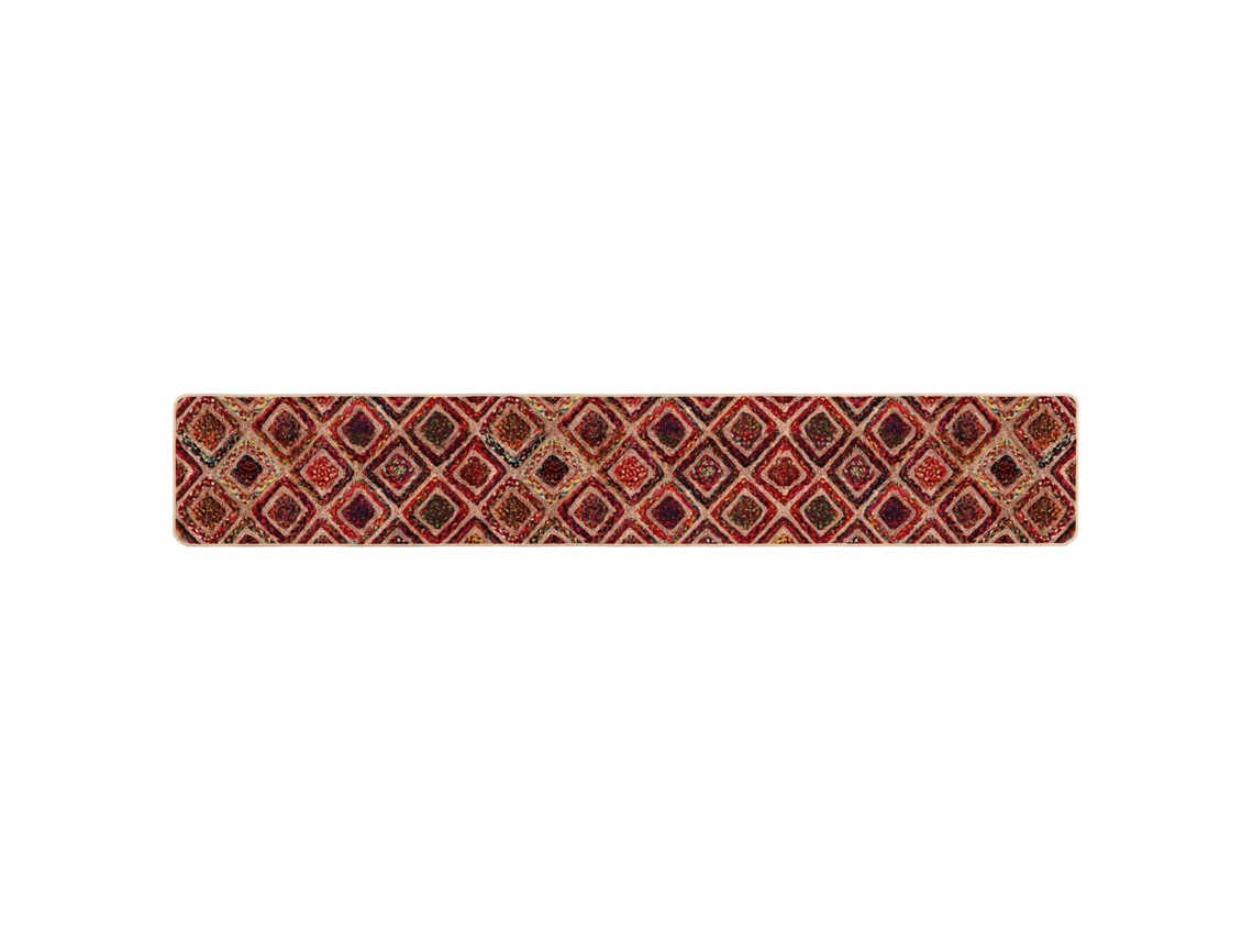 Conjunto 1 Tapete Runner Vidaxl Multicolorido Poliéster (50 X 300 Cm)