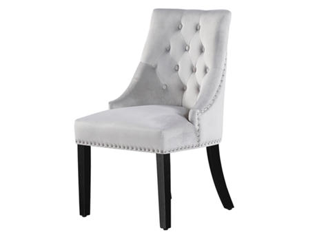 Cadeira de Jantar LIFE INTERIORS (94 x 45 x 56 x 48 - Veludo - Cinzento)